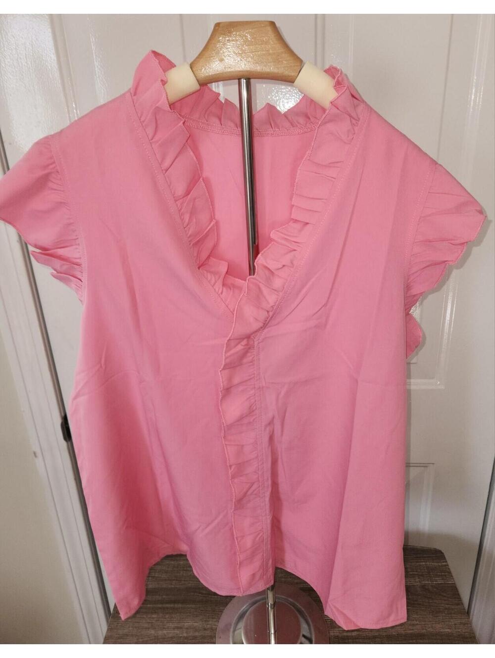 Shein Women's Pink Blouse Size L